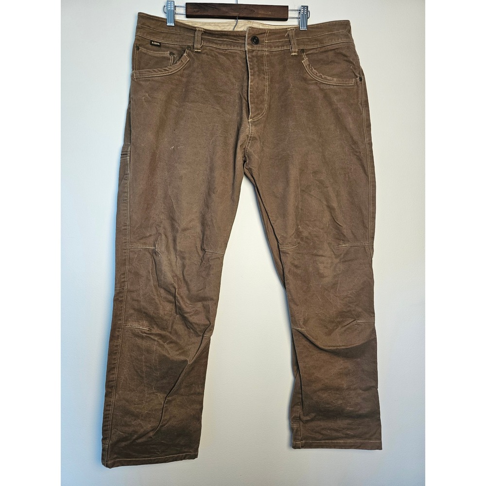 [Rugged/Gorpcore] Kuhl RYDR Pants Mens 38x30 Brown Articulated Workwear Hiking